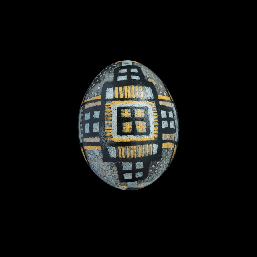 Image of геометрична 2015 by Синтез Традиції, made of віск, яйце, барвник, Писанки medium, from Львів, part of the геометричні орнаменти series