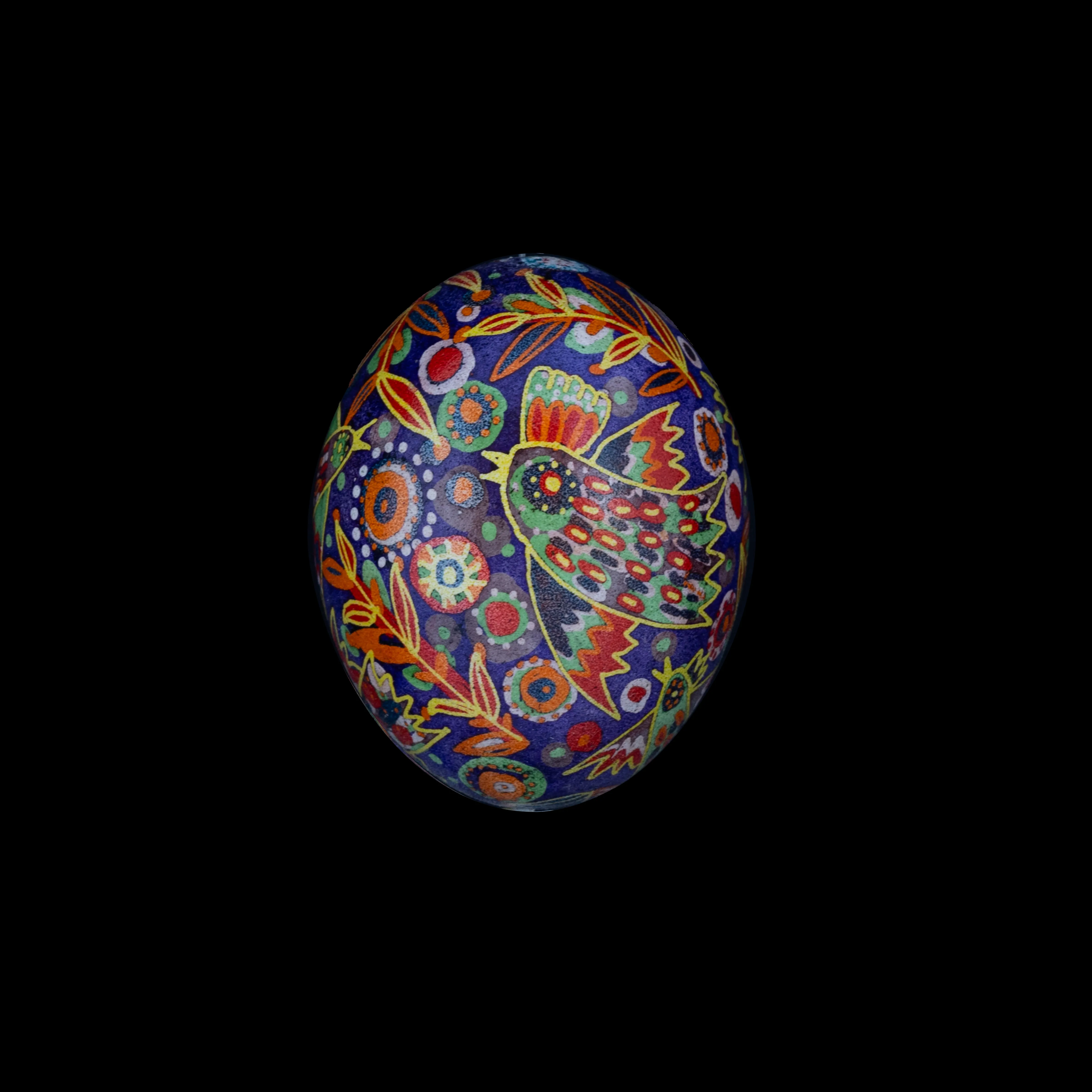 Image of з пташками 2023 by Синтез Традиції, made of віск, яйце, барвник, Писанки medium, from Львів, part of the зооморфні орнаменти series Photo 1 of 2.